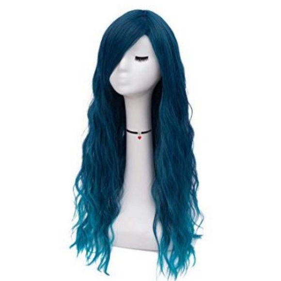 NWT Ocean Ombre Blue Wavy Curly Hair Wig main image 4
